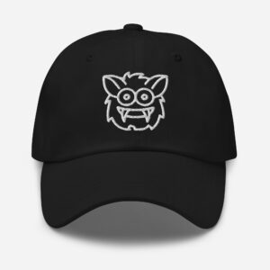 Pickleball Monsta Unstructured Hat - Rally (White/Black) - Outline