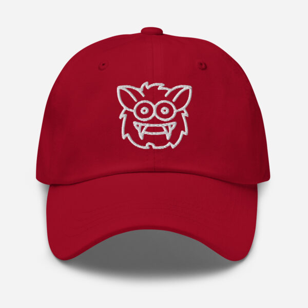 Pickleball Monsta Unstructured Hat - Rally (White/Cranberry) - Outline