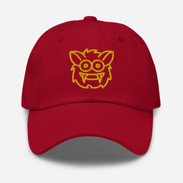 Pickleball Monsta Unstructured Hat - Rally (Yellow/Cranberry) - Outline