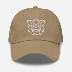 Pickleball Monsta Unstructured Hat - Rally (White/Khaki) - Outline