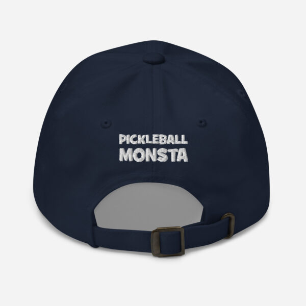 Pickleball Monsta Unstructured Hat - Rally (White/Navy) - Outline - Image 2