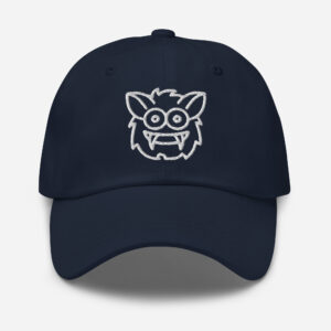 Pickleball Monsta Unstructured Hat - Rally (White/Navy) - Outline