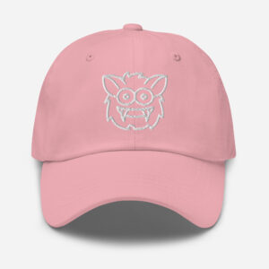 Pickleball Monsta Unstructured Hat - Rally (White/Pink) - Outline