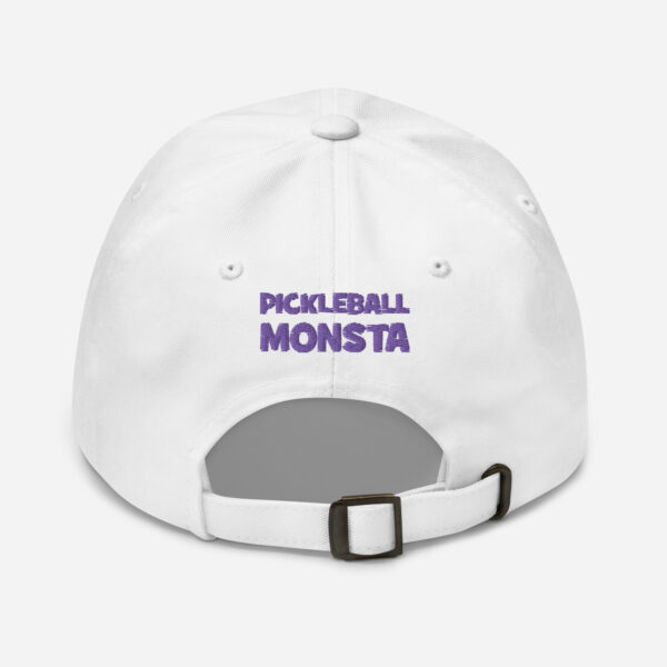Pickleball Monsta Unstructured Hat - Rally (Purple/White) - Outline - Image 2