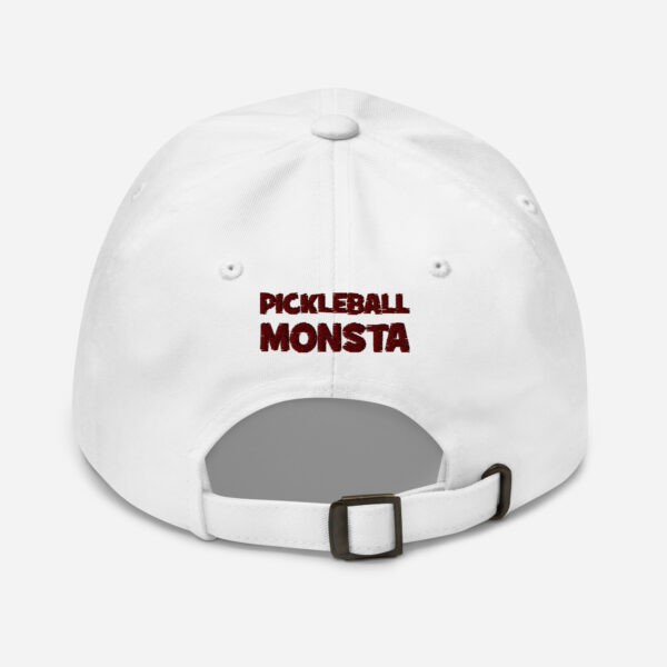 Pickleball Monsta Unstructured Hat - Rally (Maroon/White) - Outline - Image 2