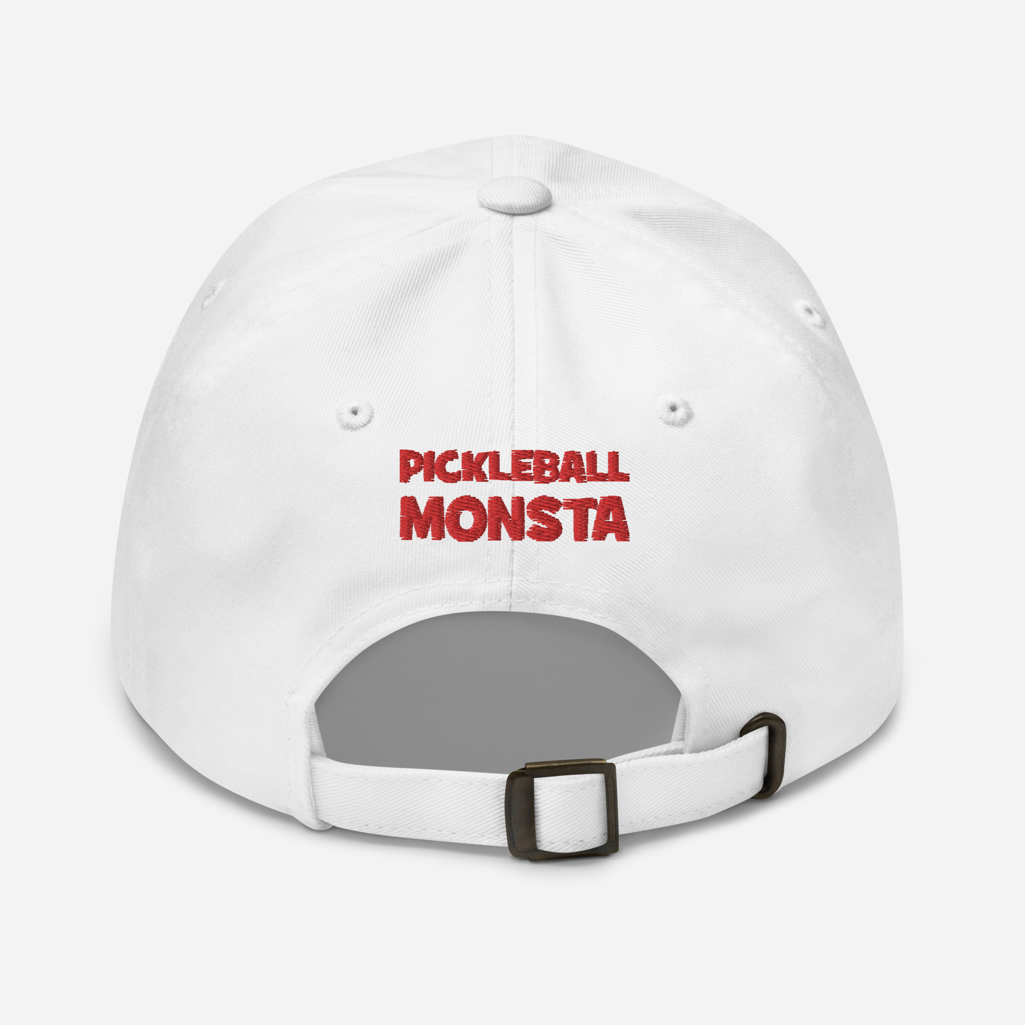 Pickleball Monsta Unstructured Hat - Rally (Red/White) - Outline - Image 2