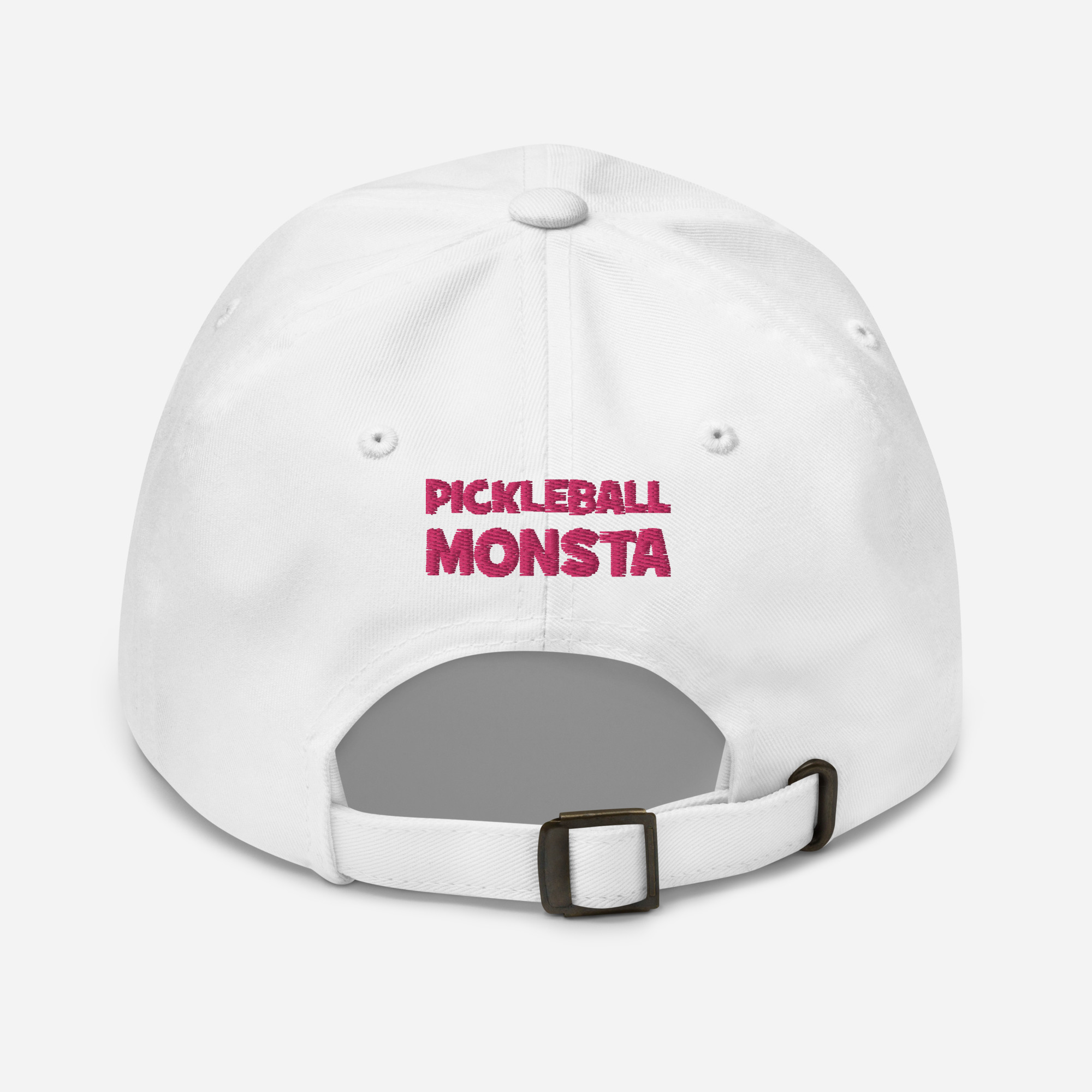 Pickleball Monsta Unstructured Hat - Rally (Magenta/White) - Outline - Image 2
