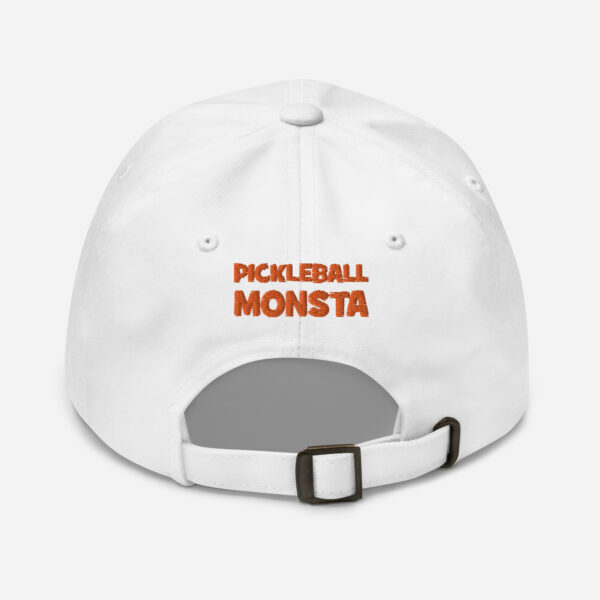 Pickleball Monsta Unstructured Hat - Rally (Orange/White) - Outline - Image 2