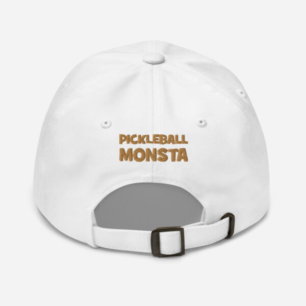 Pickleball Monsta Unstructured Hat - Rally (Gold/White) - Outline - Image 2