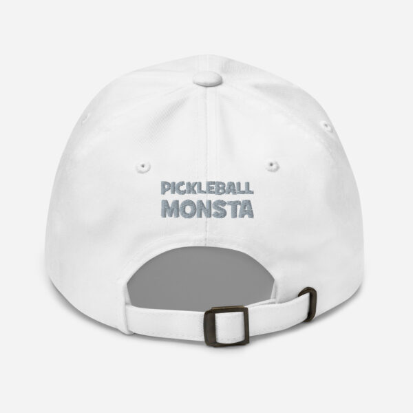 Pickleball Monsta Unstructured Hat - Rally (Silver/White) - Outline - Image 2