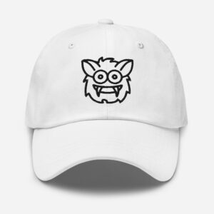 Pickleball Monsta Unstructured Hat - Rally (Black/White) - Outline