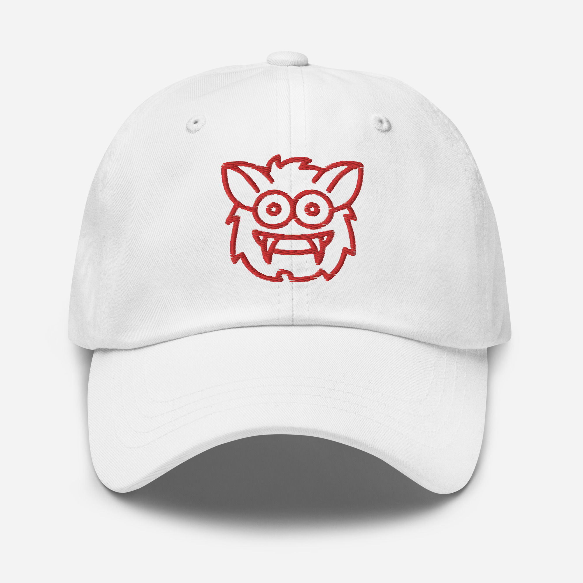 Pickleball Monsta Unstructured Hat - Rally (Red/White) - Outline