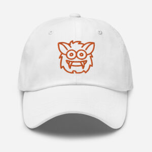 Pickleball Monsta Unstructured Hat - Rally (Orange/White) - Outline