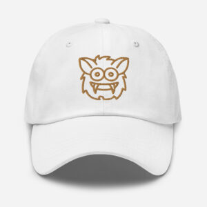 Pickleball Monsta Unstructured Hat - Rally (Gold/White) - Outline