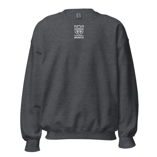 Pickleball Monsta Unisex Crew Neck Sweatshirt - Dark Heather - Rally