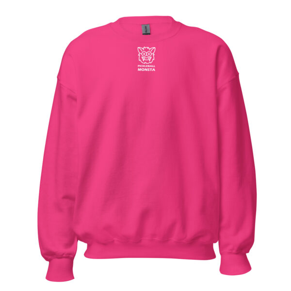 Pickleball Monsta Unisex Crew Neck Sweatshirt - Pink - Rally