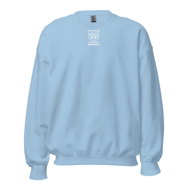 Pickleball Monsta Unisex Crew Neck Sweatshirt - Light Blue - Rally