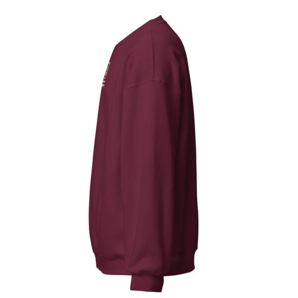 Pickleball Monsta Unisex Crew Neck Sweatshirt - Maroon - Rally - Image 3
