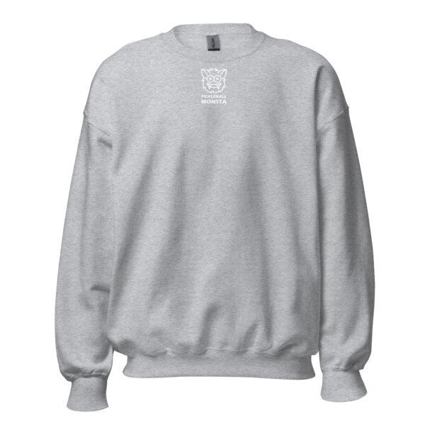 Pickleball Monsta Unisex Crew Neck Sweatshirt - Sport Gray - Rally