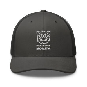Pickleball Monsta Structured Hat - White on Charcoal - Rally