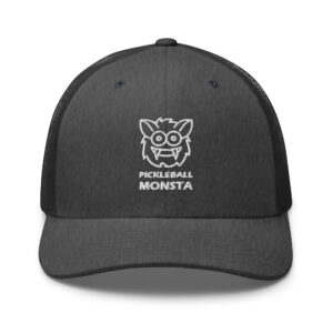 Pickleball Monsta Structured Hat - White on Charcoal Heather - Rally