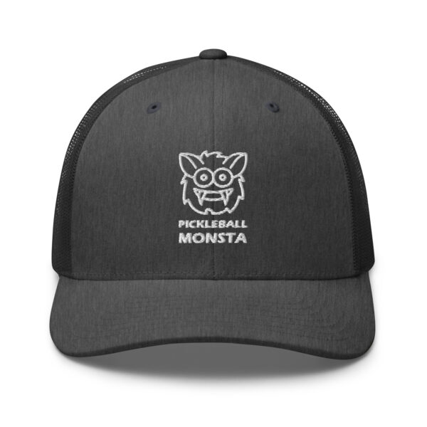 Pickleball Monsta Structured Hat - White on Charcoal Heather - Rally