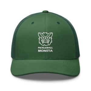 Pickleball Monsta Structured Hat - White on Green - Rally
