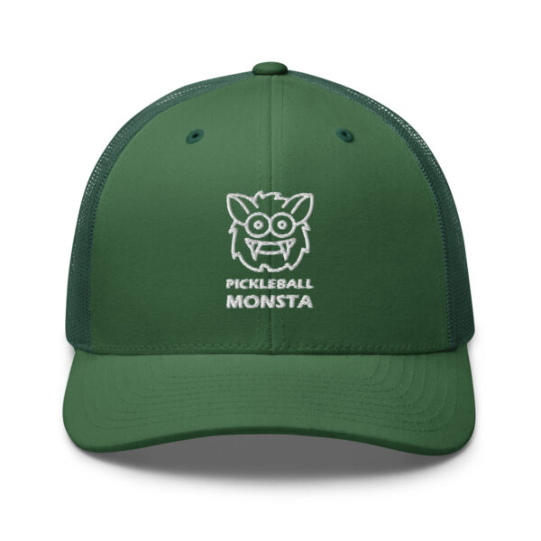 Pickleball Monsta Structured Hat - White on Green - Rally