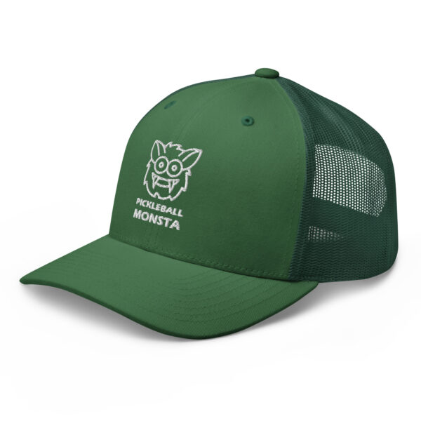 Pickleball Monsta Structured Hat - White on Green - Rally - Image 3