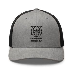 Pickleball Monsta Structured Hat - Black on Gray Heather - Rally