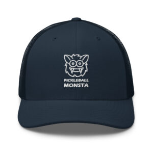 Pickleball Monsta Structured Hat - White on Navy - Rally