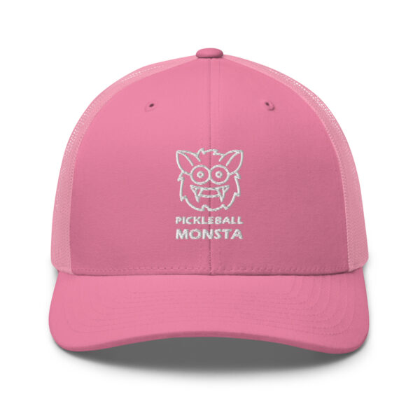 Pickleball Monsta Structured Hat - White on Pink - Rally