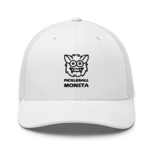 Pickleball Monsta Structured Hat - Black on White - Rally