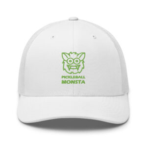 Pickleball Monsta Structured Hat - Kiwi on White - Rally