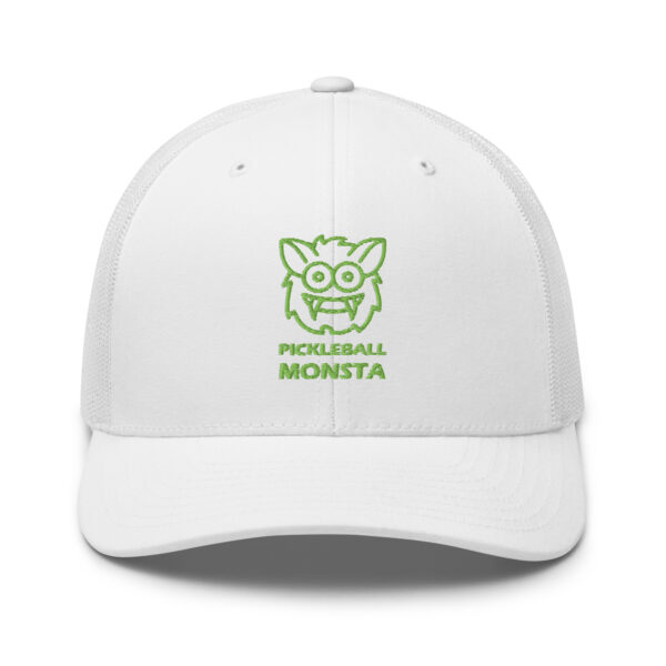 Pickleball Monsta Structured Hat - Kiwi on White - Rally