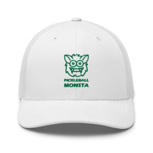 Pickleball Monsta Structured Hat - Kelly on White - Rally