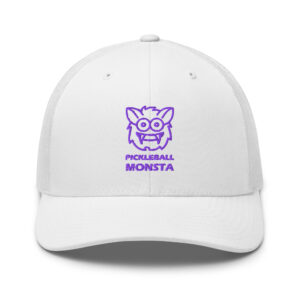 Pickleball Monsta Structured Hat - Purple on White - Rally