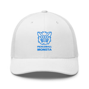 Pickleball Monsta Structured Hat - Sky on White - Rally