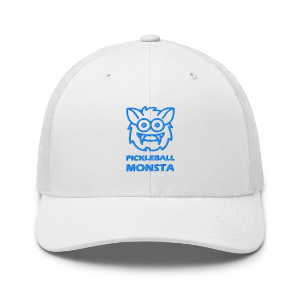 Pickleball Monsta Structured Hat - Sky on White - Rally
