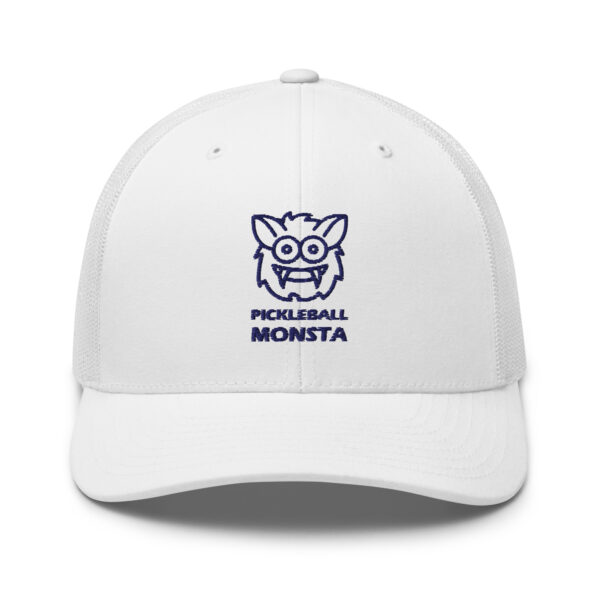 Pickleball Monsta Structured Hat - Navy on White - Rally