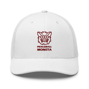 Pickleball Monsta Structured Hat - Maroon on White - Rally
