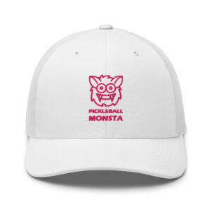Pickleball Monsta Structured Hat - Magenta on White - Rally