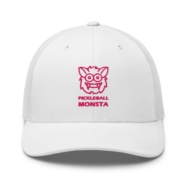 Pickleball Monsta Structured Hat - Magenta on White - Rally