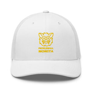 Pickleball Monsta Structured Hat - Yellow on White - Rally