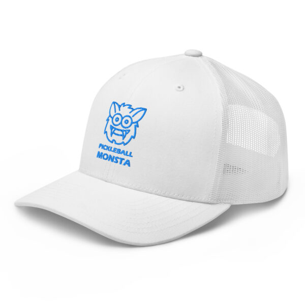 Pickleball Monsta Structured Hat - Sky on White - Rally - Image 3