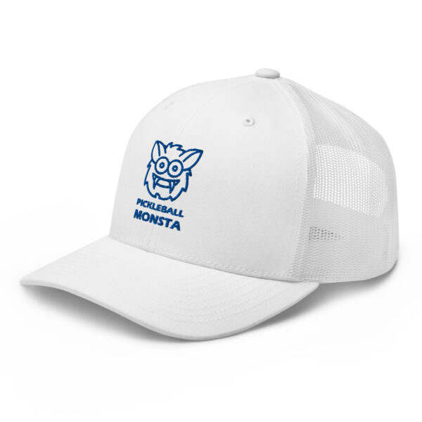 Pickleball Monsta Structured Hat - Royal on White - Rally - Image 3