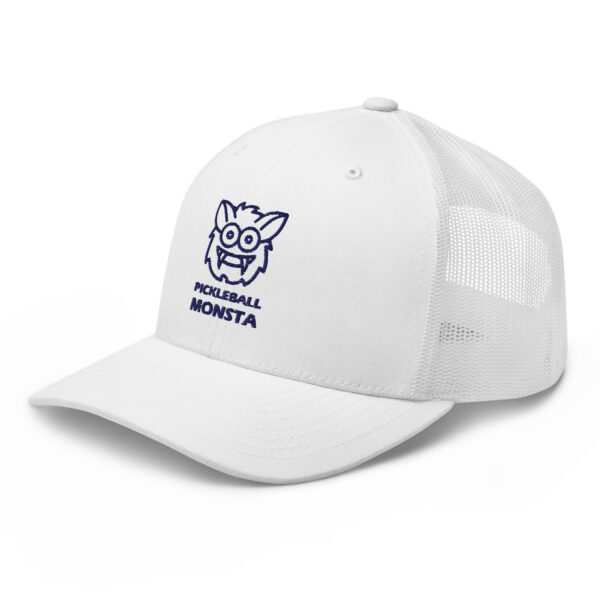 Pickleball Monsta Structured Hat - Navy on White - Rally - Image 3