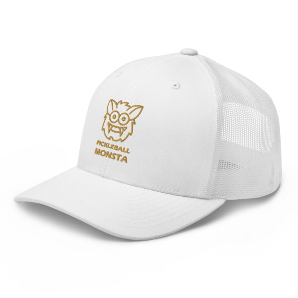 Pickleball Monsta Structured Hat - Gold on White - Rally - Image 3