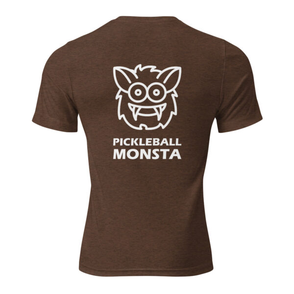 Pickleball Monsta Short Sleeve Shirt - Brown - Rally (Front/Back) - Image 2