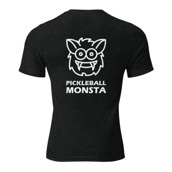 Pickleball Monsta Short Sleeve Shirt - Charcoal - Rally (Front/Back) - Image 2